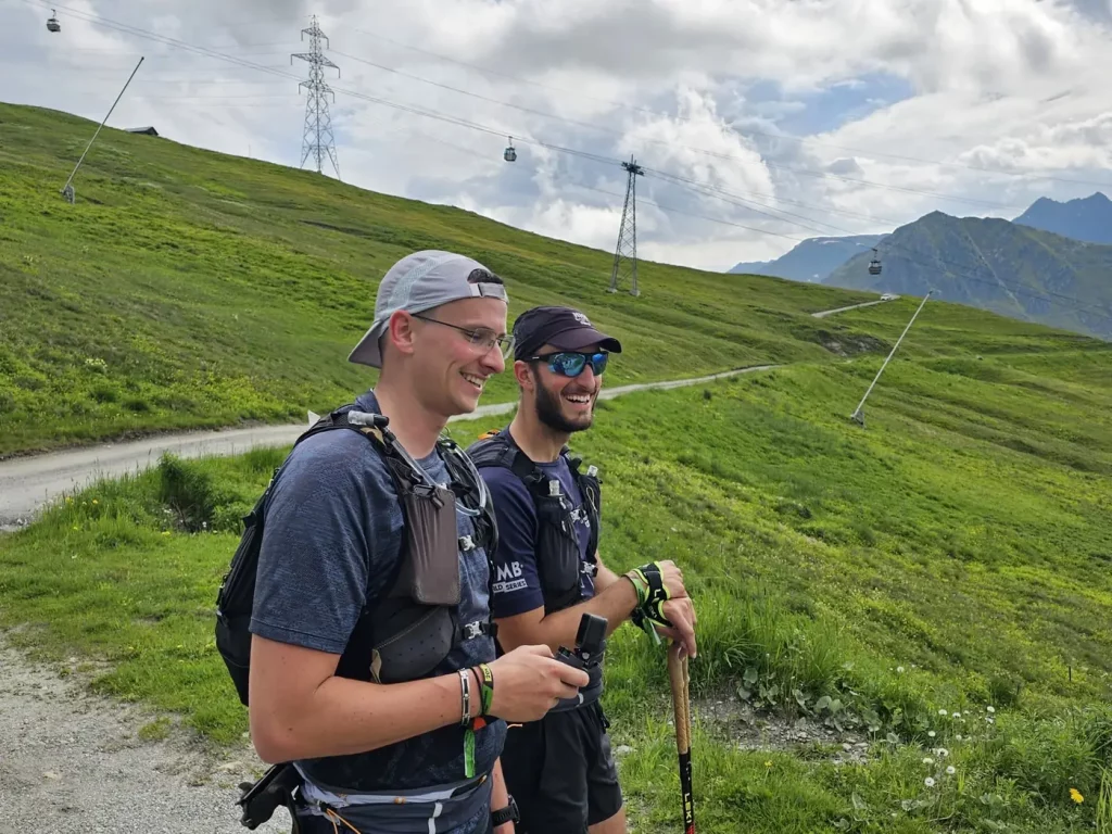 Aurélien Roscini Vitali, ostéopathe traileur, en course sur le trail de Verbier, 42 km