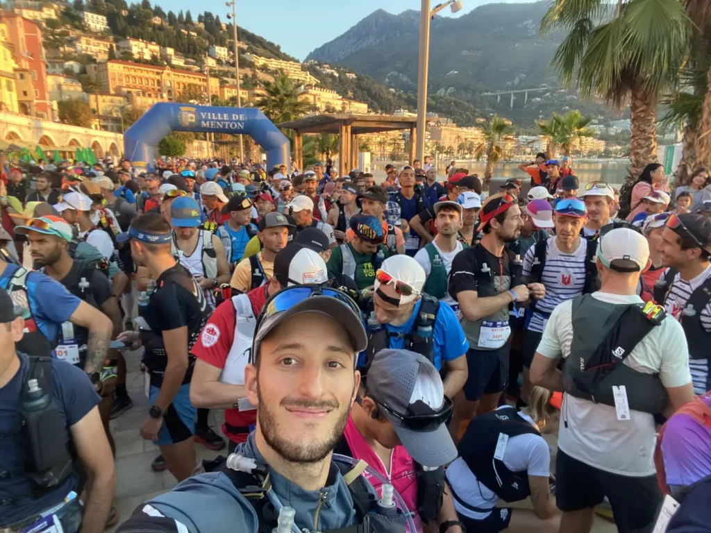 Aurélien Roscini Vitali au départ de l'UTMB Nice Côte d'Azur, 50 km